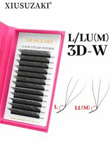 XIUSUZAKI 12 Rows L/LU/M Curl YY 3D 4D 5D W Shape Eyelash Extension Hand Woven Soft Light Natural Lashes Premade Volume Fan Eyelashes - L+ - View 4