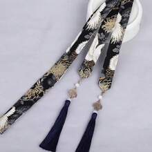 马形发饰，中国风汉服发带，传统红色缎带发饰 - 彩色 - 查看 6
