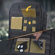 Molle Patch Panel, Tactical Molle Multifunctional Backpack Bottom Convenient Outdoor Name Sticker Felt Molle Patch Board With Additional Base Morale Patch Bottom Tactical Vest Functional Base Tactical Backpack Accessory - Multicolor - View 1