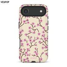 VESPOP Funda de teléfono con diseño de pistilo de flor rosa, compatible con iPhone 17 Pro Max, 16 Pro Max, 15 Pro Max, 14 Pro Max, funda de teléfono de moda coreana interesante, compatible con 11/12/13/14/15/16 Pro Max Plus, diseño elegante adecuado tanto para hombres como para mujeres, regalo ideal para la novia en Navidad, San Valentín, Pascua, temporada de bodas y cumpleaños - Rosa Roja - Ver 1