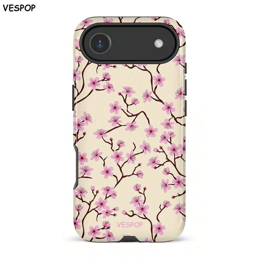 VESPOP Funda de teléfono con diseño de pistilo de flor rosa, compatible con iPhone 17 Pro Max, 16 Pro Max, 15 Pro Max, 14 Pro Max, funda de teléfono de moda coreana interesante, compatible con 11/12/13/14/15/16 Pro Max Plus, diseño elegante adecuado tanto para hombres como para mujeres, regalo ideal para la novia en Navidad, San Valentín, Pascua, temporada de bodas y cumpleaños - Rosa Roja - Ver 1