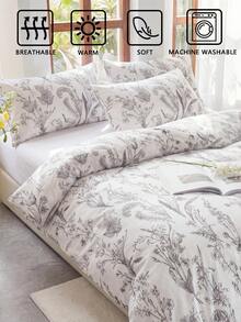 Bộ ga giường 2/3 món họa tiết cây kẻ xám, gồm 1 vỏ chăn và 2 vỏ gối (không kèm ruột gối), phù hợp trang trí phòng, dùng hàng ngày, chất liệu sợi polyester mềm thân thiện với da, dùng cho phòng ngủ trong nhà, phòng ngủ chính, phòng khách, phòng ngủ phụ, dùng quanh năm, trang trí nhà với quả bông, họa tiết hoa, phong cách phòng ngủ thẩm mỹ, sang trọng giá rẻ, phong cách theo mùa - Nhiều màu - Xem 7