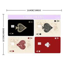 4pcs Ultra-Thin Vinyl Stickers, Residue-Free, Suitable For Credit Cards, Debit Cards, Transportation Cards, Keys Cards, Skin Protection And Personalization, Ultra-Thin, Waterproof, Scratch-Resistant, Anti-Slip - View 10