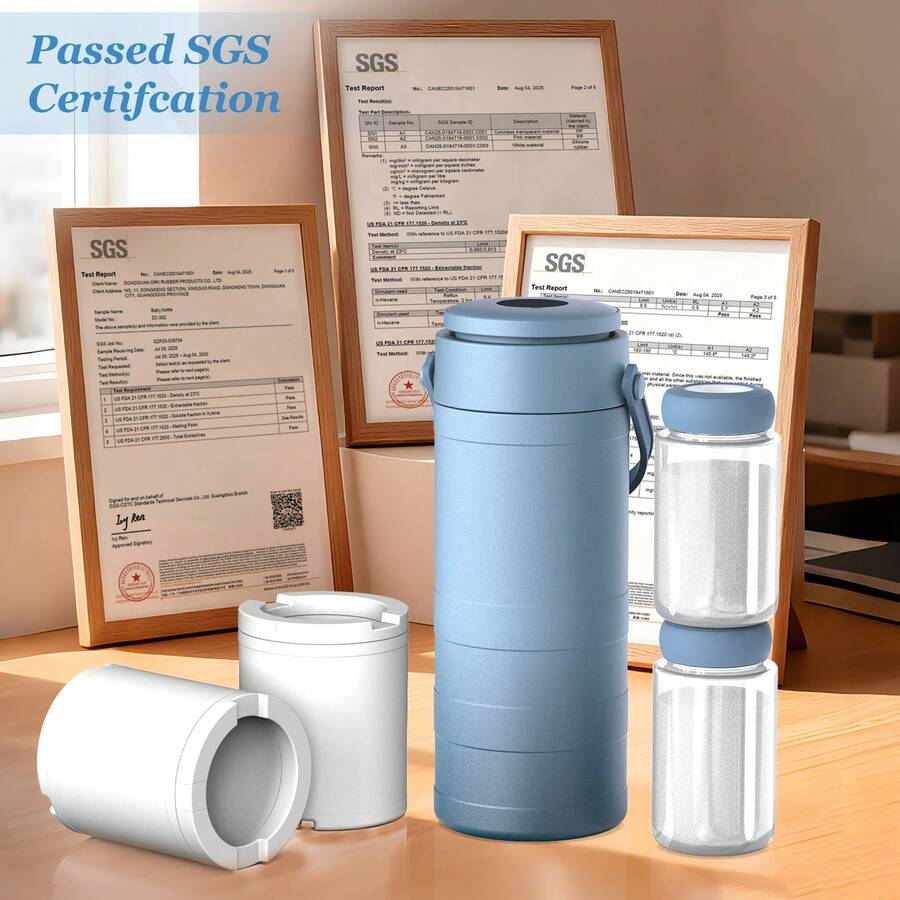 Portable Milk Cooler Box, Suitable For Outdoor Use, 360° Cooling, Keeps Fresh For 24 Hours, 22oz Large Capacity, Comes With 2 Milk Storage Bottles