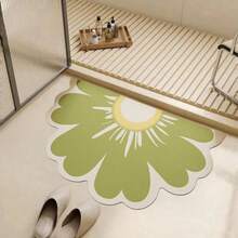 1 pièce Tapis de salle de bain en gel de silice, design floral créatif, absorbant, séchage rapide, facile à nettoyer, décoration de salle de bain, tapis de sol de décoration d'intérieur, nouveau tapis de salle de bain, convient pour la salle de bain, la cuisine, le salon, l'entrée, le tapis de zone, la décoration de vacances - Multicolore - Voir 2