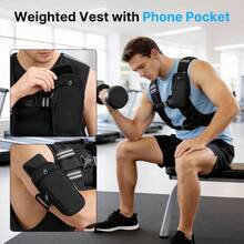 LOVEWE 12 Lbs Weighted Vest For Men & Women - With Reflective Strips, Ideal For Workout, Strength Training & Running - Black - View 6