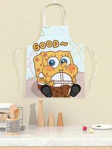 SpongeBob SquarePants 方裤厨房防污围裙 - 方裤卡通风格围裙。多种款式可选。防水、防油、防污印花设计。适用于厨房烹饪、烘焙。家用防滑防污罩衫。 - 多款 - 查看 2