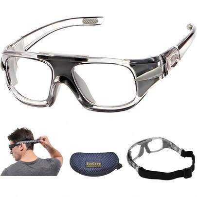 Sport Goggles Glasses Squash Racquetball Goggles Basketball Glasses Adjustable Strap Resistant Impact