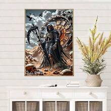 新款5D DIY钻石画套装 - 万圣节死神主题，亚克力钻石艺术马赛克工艺品，客厅、卧室家居装饰，送给妈妈的礼物，无框 - 查看 12