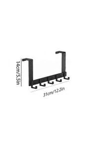 1pc No-Drill Door Back Hanging Rack, Wall-Mounted Coat Rack, Bathroom Towel Rack, Door Back Clothes Rack, Entryway Key Rack. Suitable For Kitchen, Bathroom Door Hanging Storage, Room Decoration, Home Decor, Kitchen Accessories - Multicolor - View 17