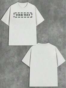 Women's Short-Sleeved T-Shirt With Round Neck, Printed With English Letters, Made Of 100% Pure Cotton Fabric, Soft And Drapey, Suitable For Daily Wear, Office, School, Vacation, Camping, Versatile Style, Short Sleeves Make Your Summer More Vibrant And Colorful. - 白色 - 查看 3