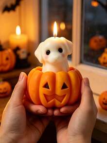 Halloween Cute Ghost Cat Dog Pumpkin Silicone Candle Mold, Non-Stick Reusable, Suitable For Halloween Scented Candles, Resin, Plaster, Handmade Soap DIY, Spooky Home Decor And Halloween Holiday Craft Supplies - A - View 5