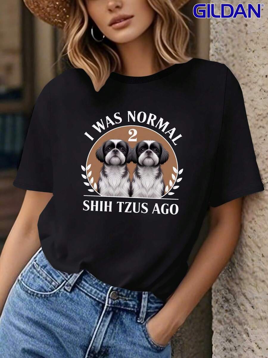 Camiseta de Mujer SHIH TZUS Ajuste Cómodo - Negro - Ver 1