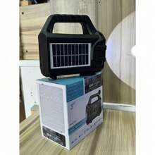 BOCINA BLUETOOTH 3 CON LINTERNA Y PANEL SOLAR Altavoz Portátil con Luz y Energía Solar - Negro - Ver 7