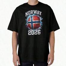 Camiseta Gráfica Retro Sporty Cup 2026, Camiseta de Fútbol 2026 con Banderas Norteamericanas y Estampado _The World Is Coming Home_, Regalo para Él - Negro - Ver 1