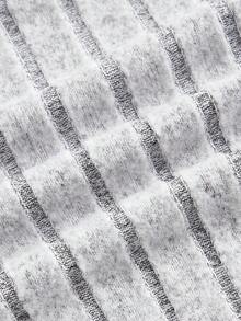 Camiseta crop con tira cruzada de cintura con abertura - Gris Claro - Ver 3