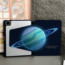 Ốp lưng máy tính bảng xoay 360° in hình sao Thổ phát sáng, có ngăn đựng bút, tương thích với iPad thế hệ thứ 10 10.9 inch 2022 Smart Case/ Air 13 (M3 2025)/ Air 11 (M3 2025)/ Air 11 (M3 2025)/ 11 (A16 2025), tương thích với Oppo Pad, Matepad, Vivo Pad, Honor Pad, Xiaoxin Pad. - Nhiều màu - Xem 3