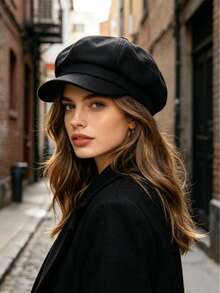 Mũ beret nữ, thời trang và đa năng, phù hợp cho mặc hàng ngày, đi nghỉ lễ, lễ hội. - A - Xem 3