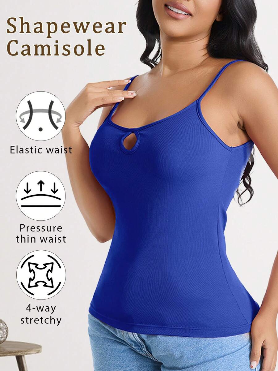 CELILIN 2-In-1 Camisole For Women, Versatile Layering Slip Dress, Slim Fit Breathable Undershirt For Commuting & Dating - Blue - View 1