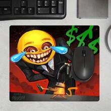 Funny Money Square Mouse Pad, Non-Slip Rubber Base With Stitched Edges, Small Gaming Desk Mat For Gamer Office Home Decor - View 5
