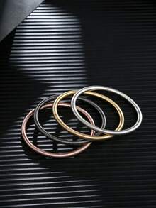 1 chiếc vòng tay lò xo bạc, vòng đeo tay kim loại tối giản cho bắp tay, vòng tay co giãn, trang sức thường ngày có thể đeo nhiều lớp cho nam giới, phù hợp cho cả ngày thường và dự tiệc. - Nhiều màu - Xem 8