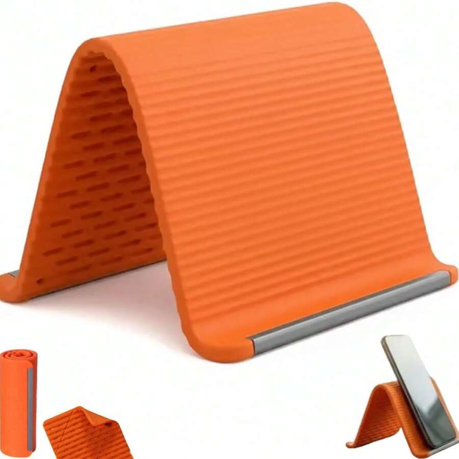 Soporte ajustable y plegable para teléfono/tableta de silicona y aleación de aluminio, adecuado para el hogar, dormitorio, cocina, sofá, mesita de noche - Multicolor - Ver 1