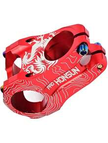Haste de montagem do guidão, riser de liga de alumínio, riser de guidão curto de mountain bike ultraleve, acessórios para guidão de bicicleta - Vermelho - Visão 1