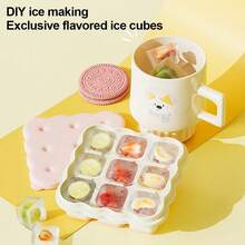New PP Pressed Ice Tray With Lid, Cookie Ice Tray, Refrigerator Freezing Mold - 藍色 - 查看 5
