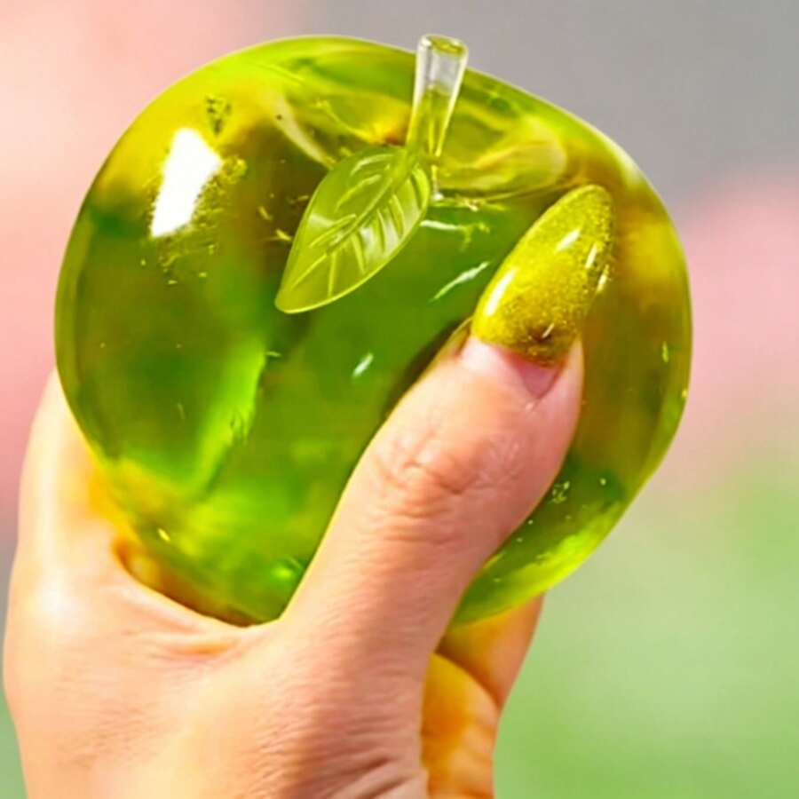 2026 Nuevo juguete de rebote lento con forma de manzana verde - Juguete para dedos - Juguete antiestrés - Adecuado para adolescentes y adultos para aliviar la ansiedad - Novedoso e interesante gadget antiestrés - Regalo de relajación - Regalo para amigos - Regalo coleccionable - Regalo de vacaciones - Regalo de cumpleaños - Artículo pensativo - Regalo ideal