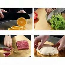 1pc Luxury Stainless Steel Golden Cutting Board Cutting Board - Durable And Mold Resistant, Kitchen Small Tool Kneading And Rolling Board, Baking Cutting Board, Suitable For Home Chefs And Cooking Enthusiasts, Suitable For Cutting Meat Chunks, Cheese - Multicolor - View 6