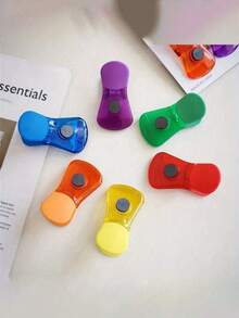 6pcs Magnetic Sealing Clips, Snack Sealing Clips, Moisture-Proof Refrigerator Magnetic Food Storage Clips, Kitchen Snack Sealing Clips, Daily Necessities, Suitable For Daily Life. - Various - View 2