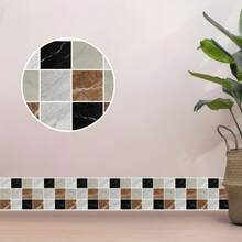 1 Roll Plaid Baseboard Wall Sticker, Self-Adhesive Wall Border Trim, Removable Wallpaper Border, 196.85 Inches Long, Decorative Trim For TV Background, Door Frame, Home Decor, Fashionable Art Style - Border Sticker - View 14