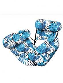 1pc Leaf Design Foldable Inflatable Hammock, Made Of PVC Material, Multiple Colors Available. Suitable For Summer Outdoor, Floating Bed, Leisure Chair, Pool Party And More., Pool Inflatable, Beach Essentials, Pool Float - Multicolor - View 15