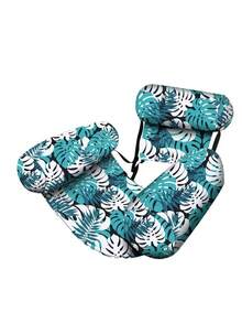 1pc Leaf Design Foldable Inflatable Hammock, Made Of PVC Material, Multiple Colors Available. Suitable For Summer Outdoor, Floating Bed, Leisure Chair, Pool Party And More., Pool Inflatable, Beach Essentials, Pool Float - Multicolor - View 14