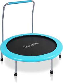 SereneLife Portable And Foldable Trampoline - 36" Rebounder For Home Use, Body Exercise And Fitness - Updated Version - SLSPT365 MUVR - Light Blue - View 4