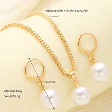 Faux Pearl Decor Elegant Bridesmaid Jewelry Set - Multicolor - View 4