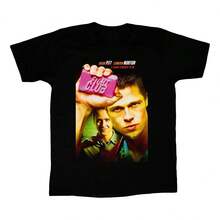 Remeras Estampadas Dtg Full Hd Fight Club Brad Pitt Norton - Negro - Ver 1