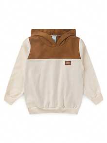 Boys' Winter Fleece Set With Hood, Pants And Jacket - Camel - View 3