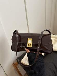 Nueva bolsa de teléfono de verano, bolsa brillante para debajo del brazo, mochila pequeña - Café - Ver 7