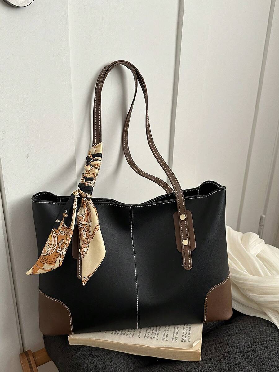 European And American Style Silk Scarf Vintage Tote Bag For Women ...