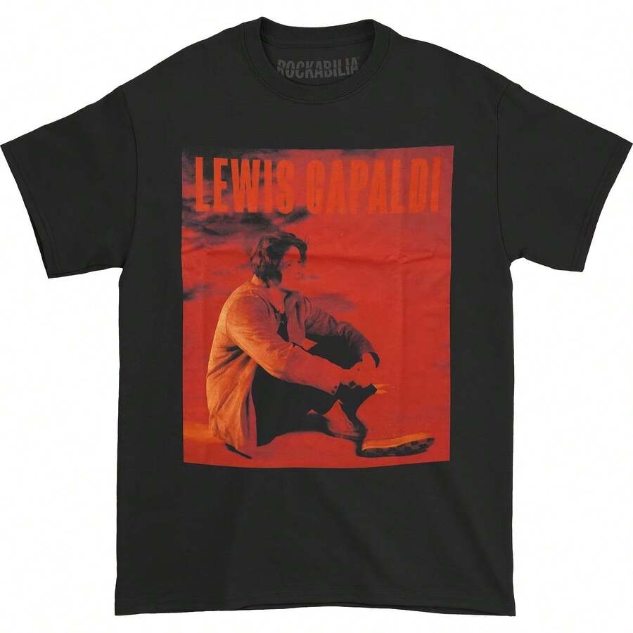 Lewis1 Capaldi1 Photo Montage T-Shirt Small Black1 - Black - View 1