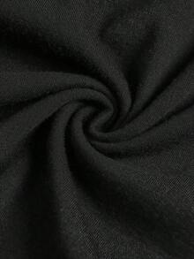 LUNE Camiseta Casual Minimalista con Estampado Gráfico de Calaveras y Flores, Cuello Redondo, Manga Corta, Ajustada para Mujer. Camiseta holgada, casual y versátil, estilo Y2k. - Negro - Ver 4