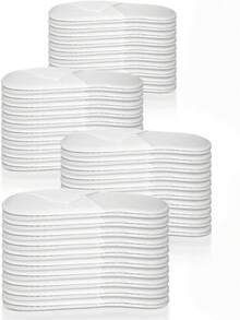 40 Pairs Disposable Slippers, Bulk Slippers For Hotel, Spa, Travel, White Non-Woven Fabric, Closed-Toe House Slippers For Guests - White - View 9
