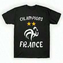 Tops para mujer de manga corta con cuello redondo y estampado de de la bandera de Francia para mujer, estilo casual. - Negro - Ver 8