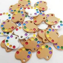 4/8 piezas Accesorios de joyería de resina de paleta de colores creativos, adecuados para estuche de teléfono DIY, pinza para el cabello, pendientes, fabricación de joyas, suministros de decoración de pintura - Mezcla aleatoria - Multicolor - Ver 10