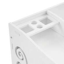WUPYI Cosmetics Organizer With Mirror Makeup Storage Box 3 Drawer White PVC 4 Compartment Vanity Table Organizer Raised Baffle Design For Lipstick Skincare Jewelry Mask Storage - White - View 8
