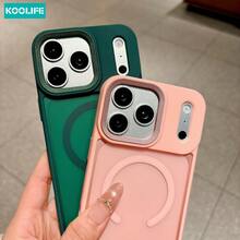 Koolife 1 Stück waldgrüne magnetische Handyhülle, PC+TPU hautfreundliche matte Hülle mit personalisiertem Rahmendesign & großer Kameraausschnitt, stoßfeste sturzsichere Schutzhülle, kompatibel mit Apple 17/17pro/17promax/17Air/16/15/14/13/12/11/Galaxy S25/S24/S23/S22 - Grüne Berge - Übersicht 4