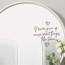 1/3/5pcs Motivational Quote Wall Sticker, Waterproof Vinyl Inspirational Lettering Decal, Aesthetic Mirror Decor For Home Office, Elegant Positive English Phrase Art For Toilet, Bedroom Wall Decoration - Inspirational Quotes Wall Stickers - View 1