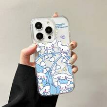 SANRIO Light Blue Lily-Of-The-Valley Floral Pattern With Lots Of Cinnamoroll Prints. Magnetic Charging Compatible TPU Case For IPhone 17/16/15/14/13/12/11 Pro Max Plus. Minimalist, Soothing, And Stylish Smartphone Accessory For Women. - 3 - View 3