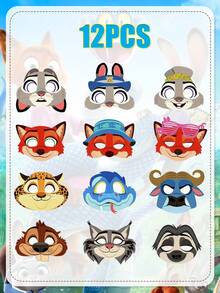 Disney English Description:This Zootopia Themed Paper Mask Set Contains Multiple Classic Character Patterns, Offering Rich Styling Options For Party Activities And Interactive Sessions. Made Of Premium Thickened Paper Material - Mask Glasses Set - View 13